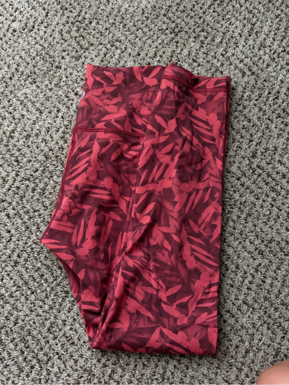 lululemon athletica Red Leaf Print Leggings